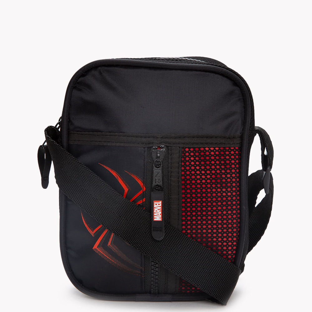 Bolsa infantil shoulder homem aranha preto