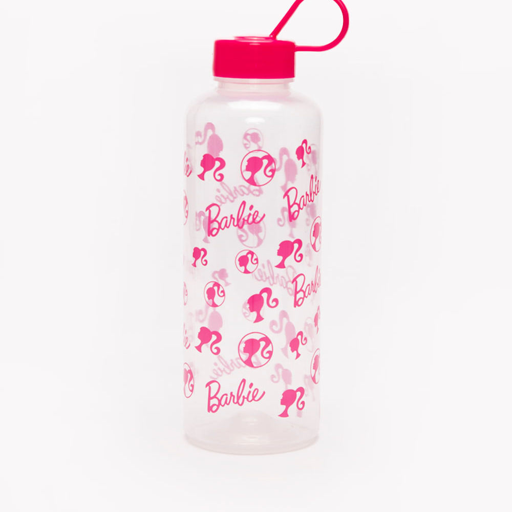 Garrafa barbie de plástico com alça 480ml rosa Garrafa barbie de plástico com alça 480ml rosa