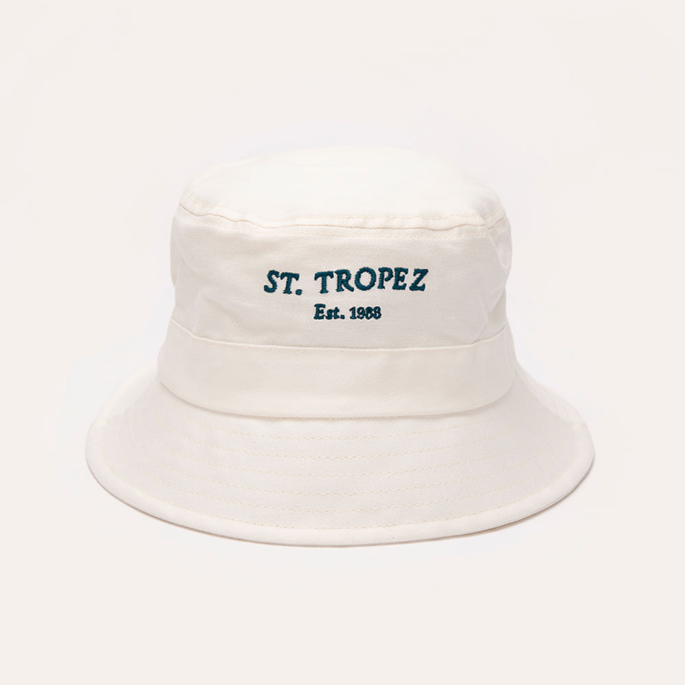 Chapéu bucket bordado st tropez off white Chapéu bucket bordado st tropez off white