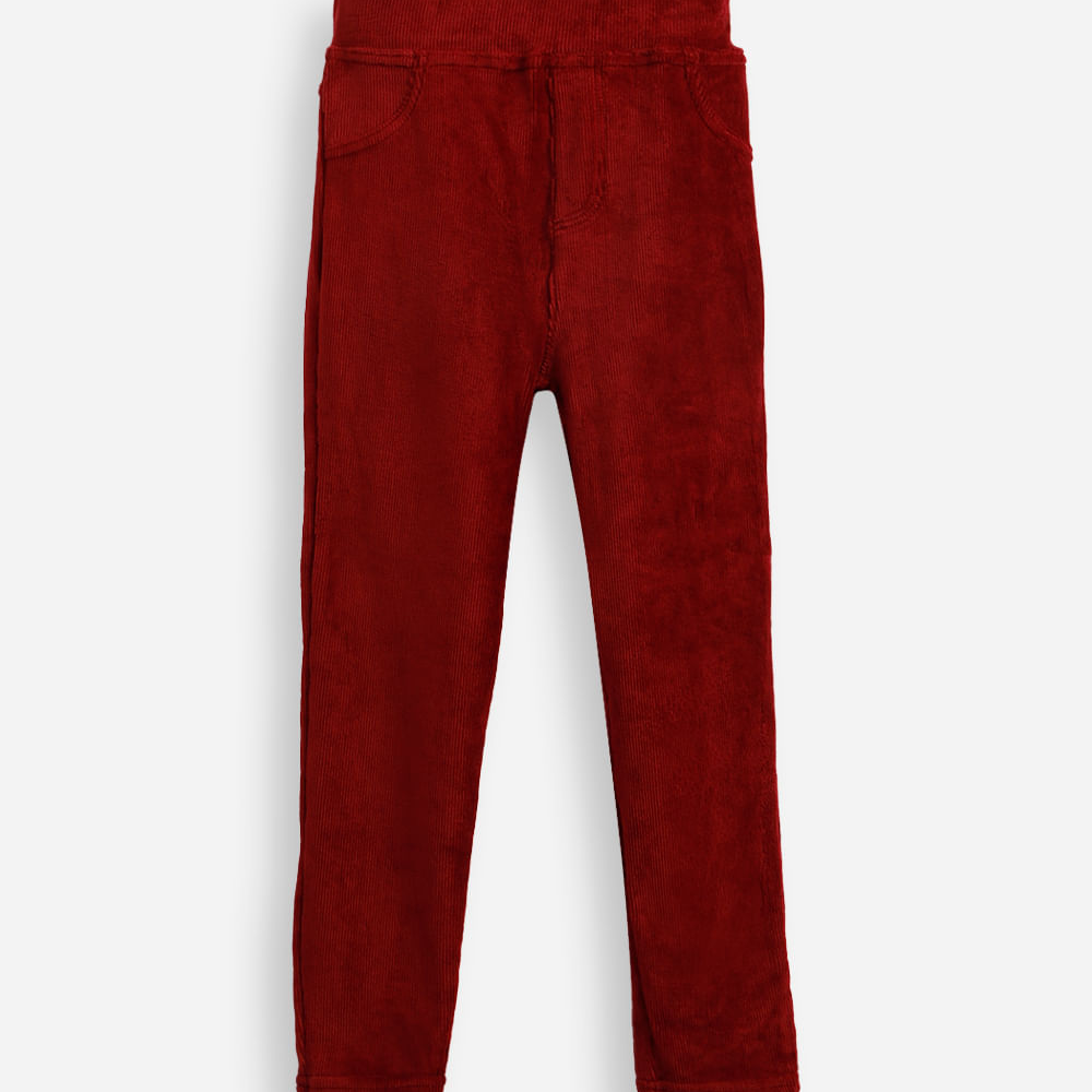 Calça legging infantil aveludada vinho Calça legging infantil aveludada vinho