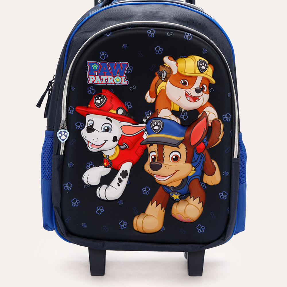 Mochila de rodinha infantil patrulha canina azul Mochila de rodinha infantil patrulha canina azul