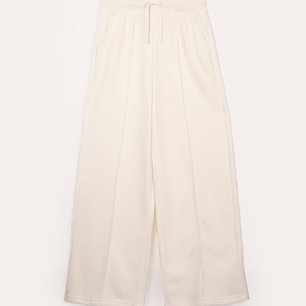 Calça de moletom wide leg juvenil off white