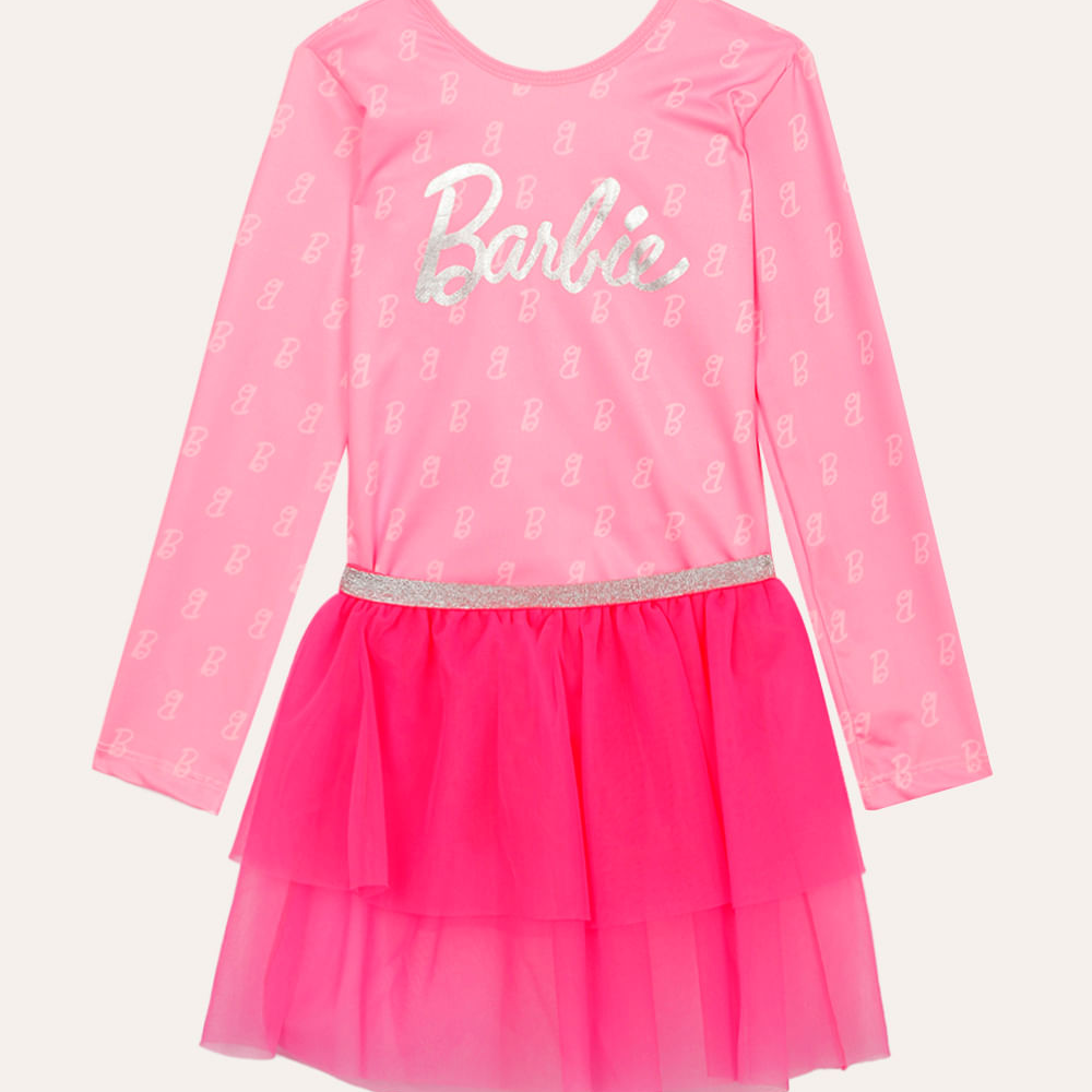 Body e saia infantil barbie rosa Body e saia infantil barbie rosa