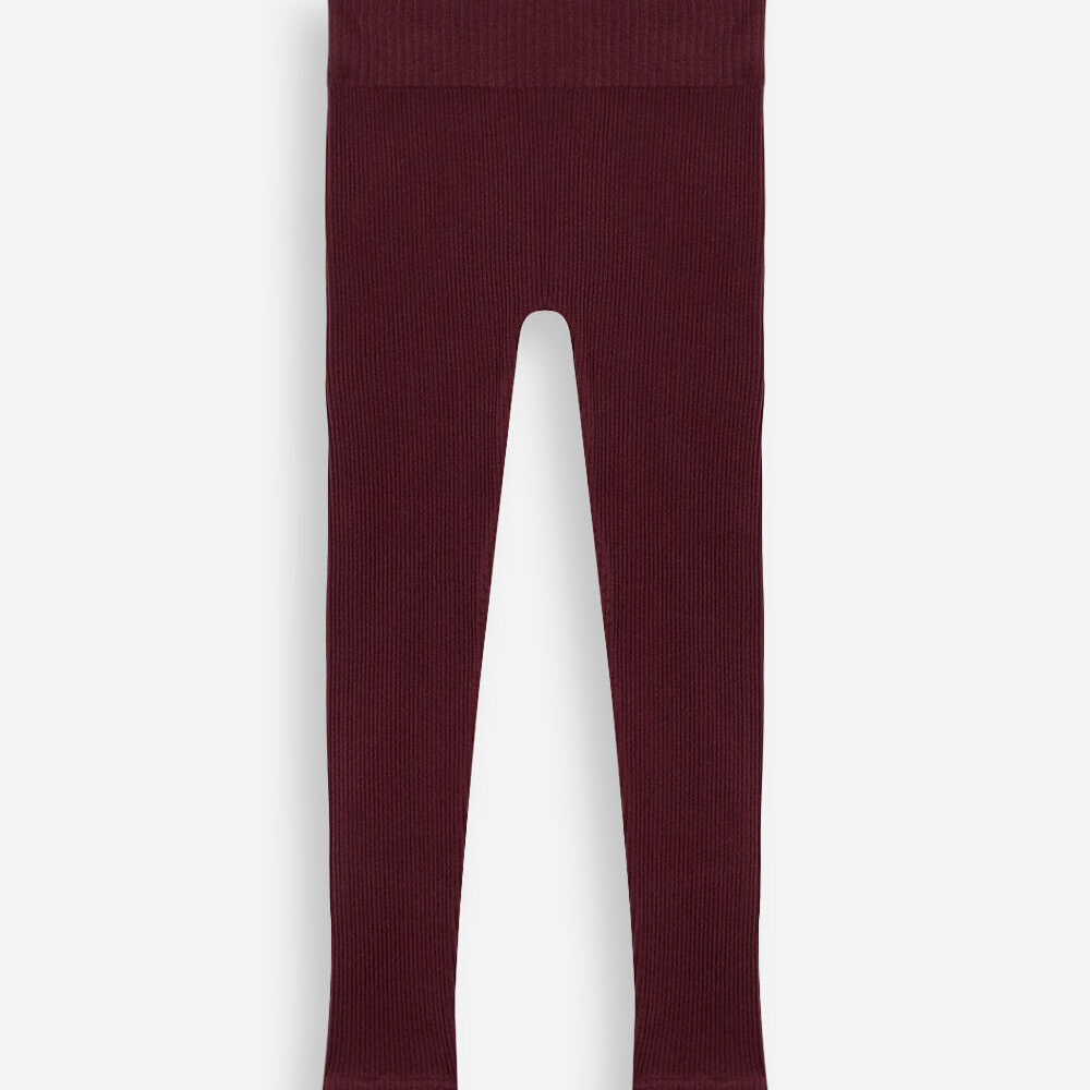 Calça legging infantil de poliamida sem costura vinho Calça legging infantil de poliamida sem costura vinho