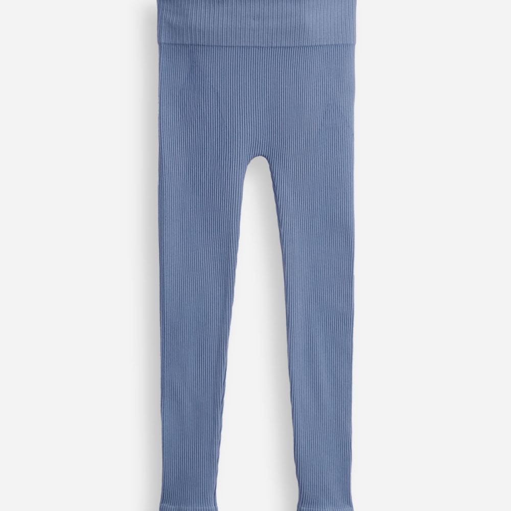 Calça legging infantil de poliamida sem costura azul Calça legging infantil de poliamida sem costura azul
