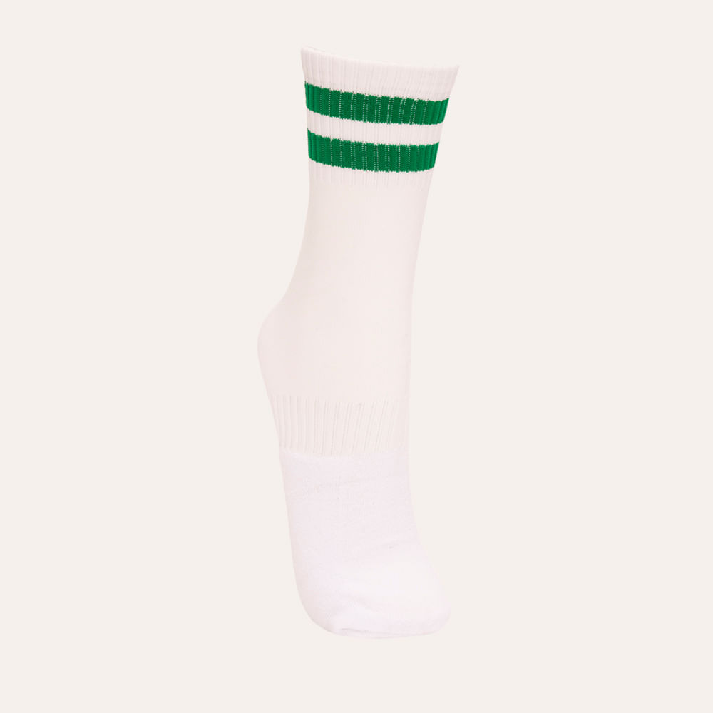 Meião infantil de futebol branco Meião infantil de futebol branco
