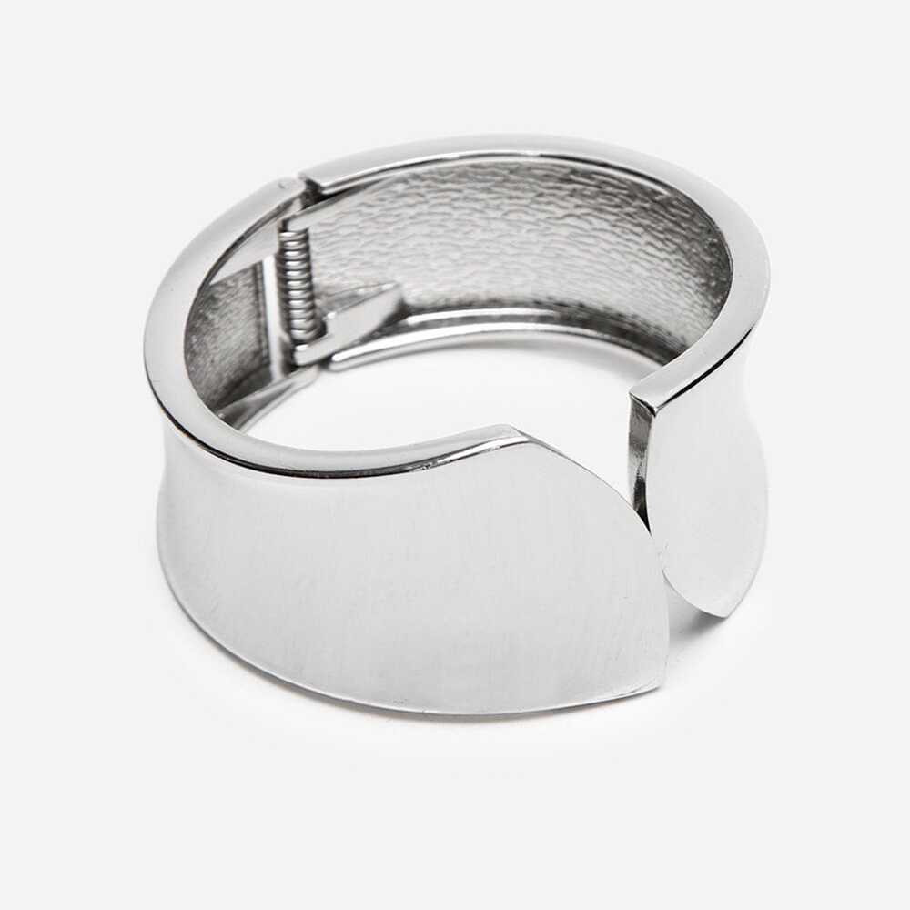 Bracelete arredondado prateado