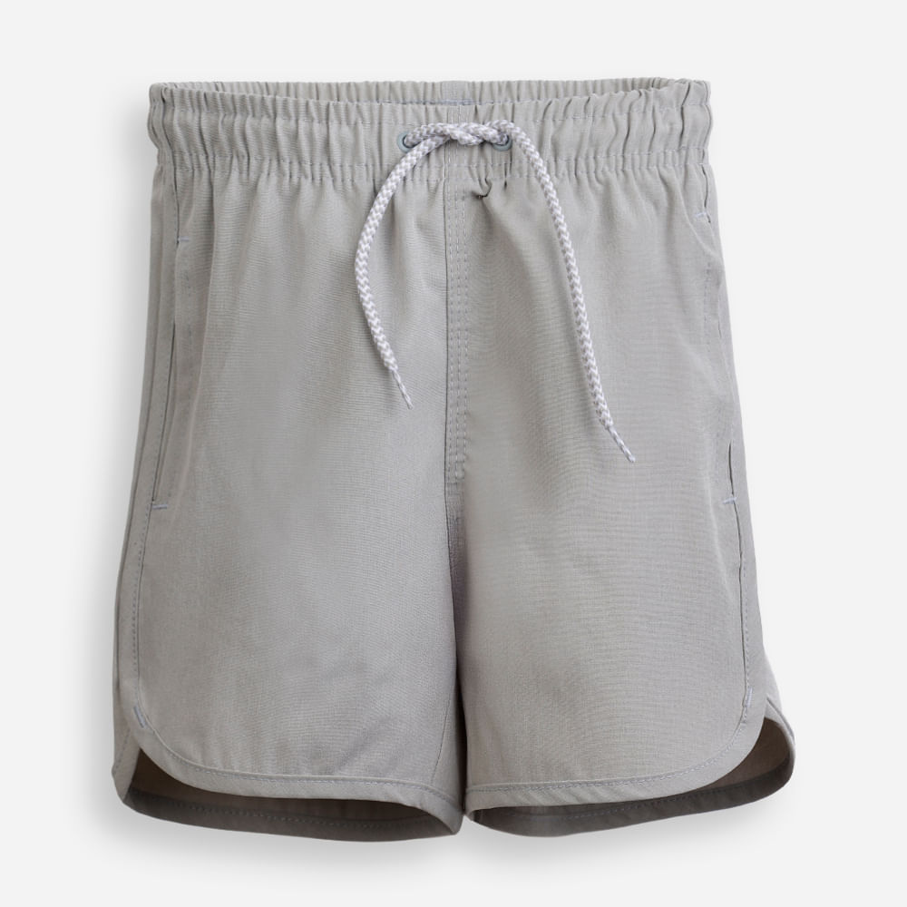 Bermuda boardshort infantil lisa cinza