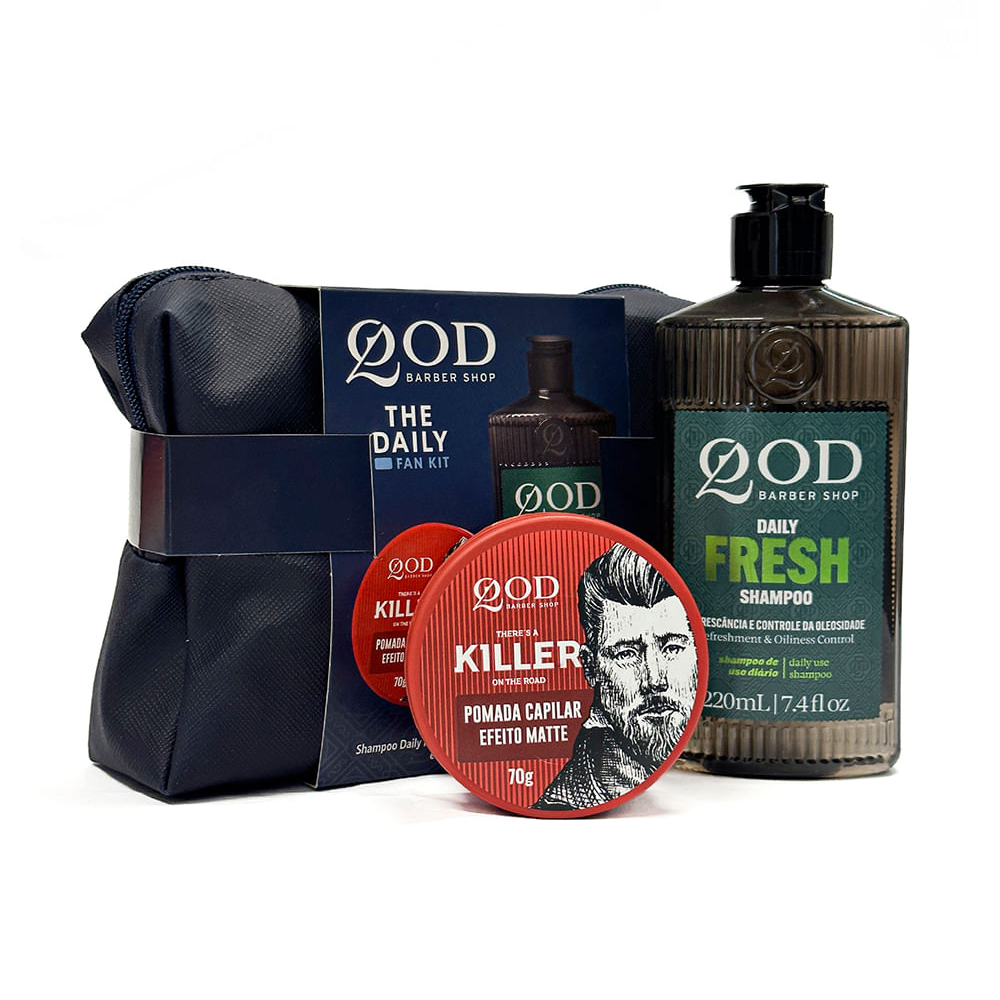 Kit killer shampoo com pomada e necessaire qod barber shop Kit killer shampoo com pomada e necessaire qod barber shop