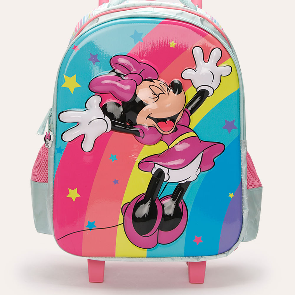 Mochila infantil de rodinha minnie colorida Mochila infantil de rodinha minnie colorida