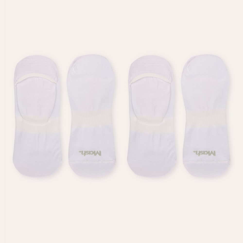 Kit 2 pares de meias invisível mash branco Kit 2 pares de meias invisível mash branco