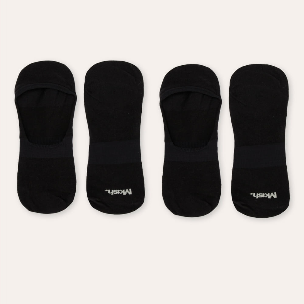 Kit 2 pares de meias invisível mash preto Kit 2 pares de meias invisível mash preto