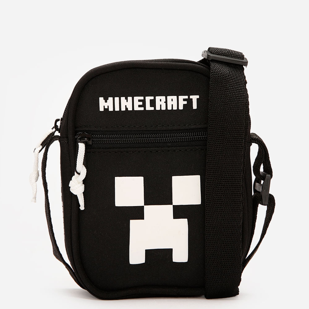 Bolsa shoulder bag infantil minecraft - preto Bolsa shoulder bag infantil minecraft - preto