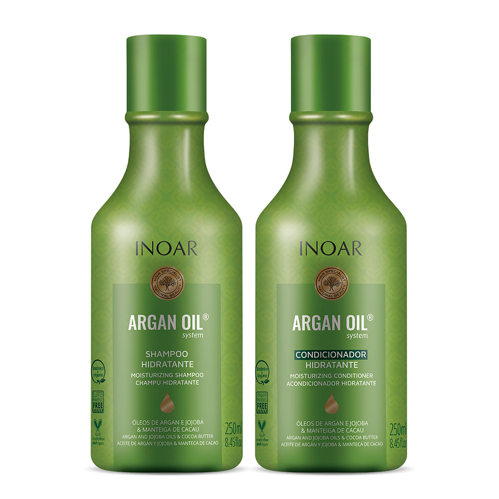 Kit shampoo e condicionador duo argan inoar Kit shampoo e condicionador duo argan inoar
