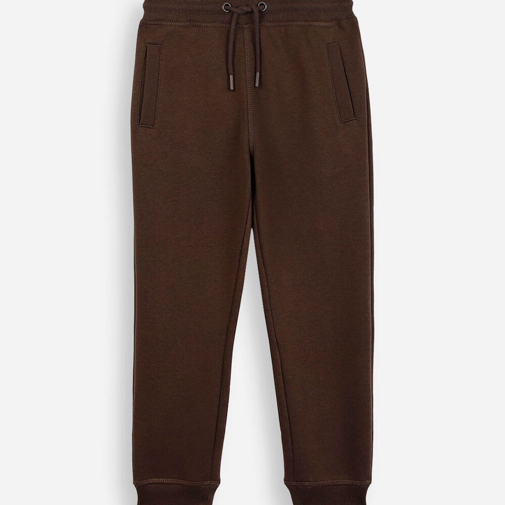 Calça jogger infantil de moletom marrom Calça jogger infantil de moletom marrom