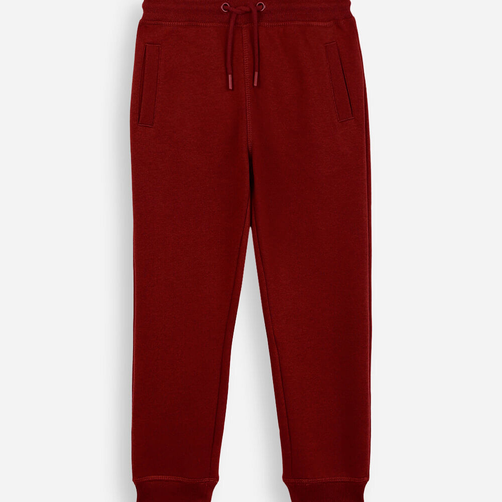 Calça jogger infantil de moletom vinho Calça jogger infantil de moletom vinho