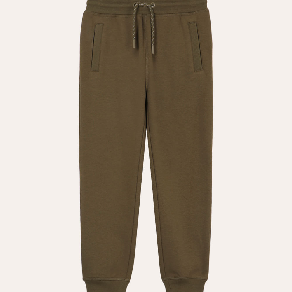 Calça jogger infantil de moletom verde Calça jogger infantil de moletom verde