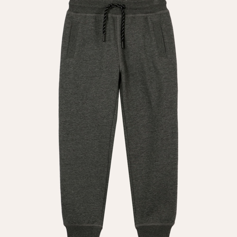Calça jogger infantil de moletom cinza