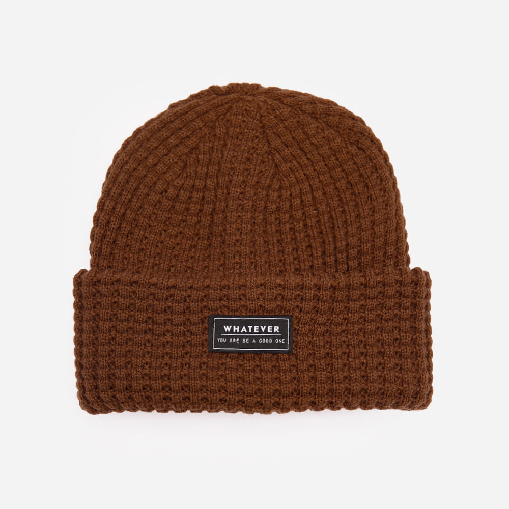 Gorro masculino texturizado marrom Gorro masculino texturizado marrom