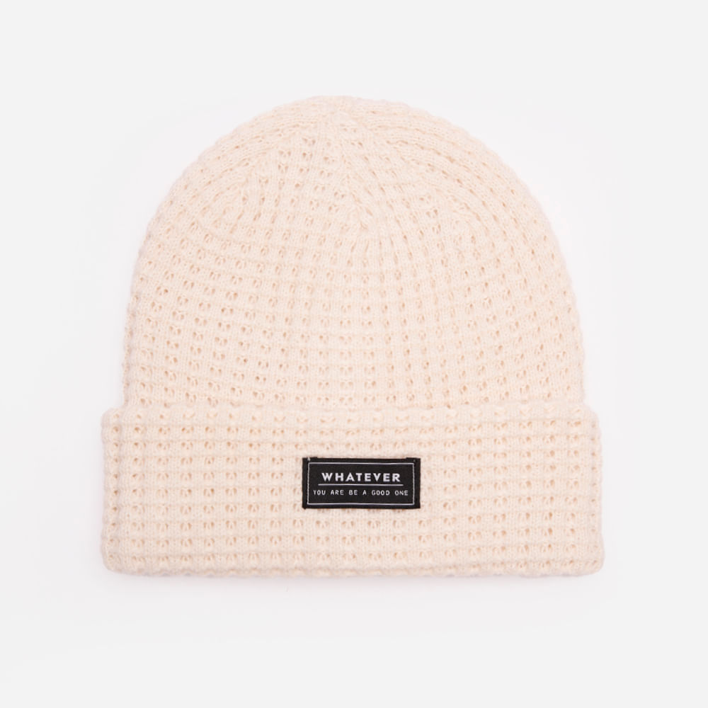 Gorro masculino texturizado off white Gorro masculino texturizado off white