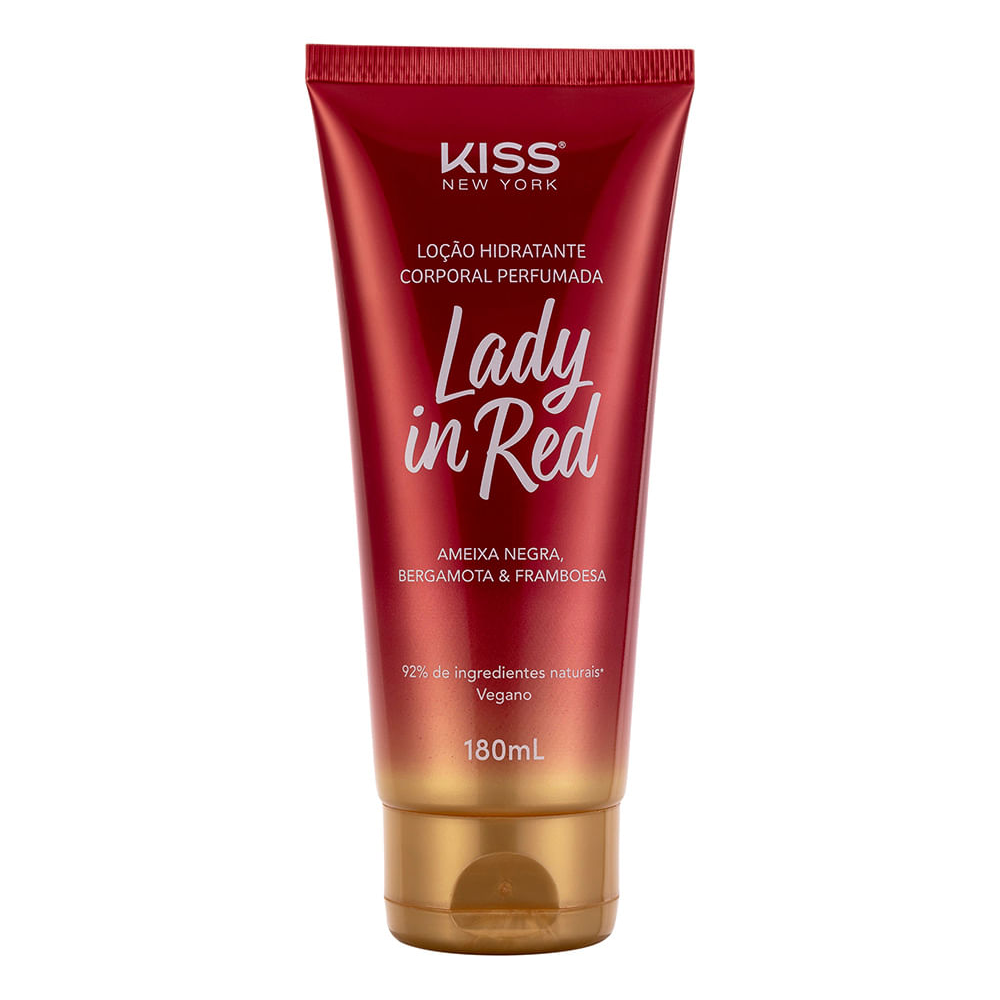 Loção corporal kiss new york lady in red