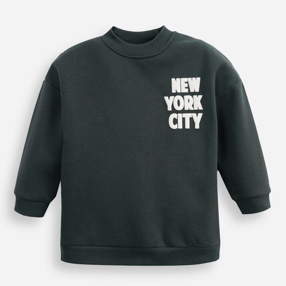 Blusão de moletom infantil new york city verde Blusão de moletom infantil new york city verde