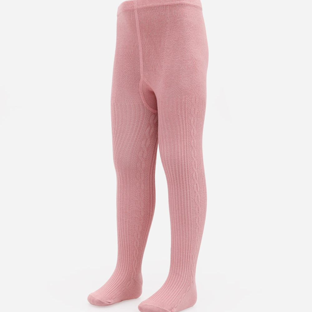 Meia calça infantil texturizada rosa Meia calça infantil texturizada rosa