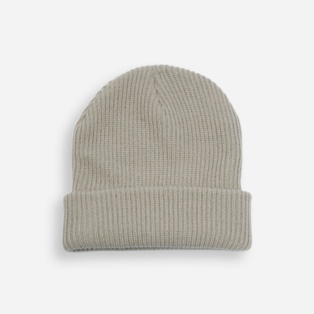 Gorro masculino canelado bege Gorro masculino canelado bege