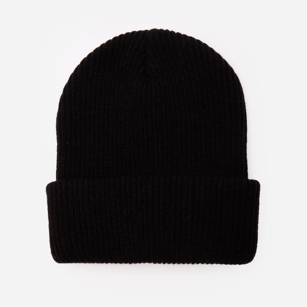 Gorro masculino canelado preto Gorro masculino canelado preto