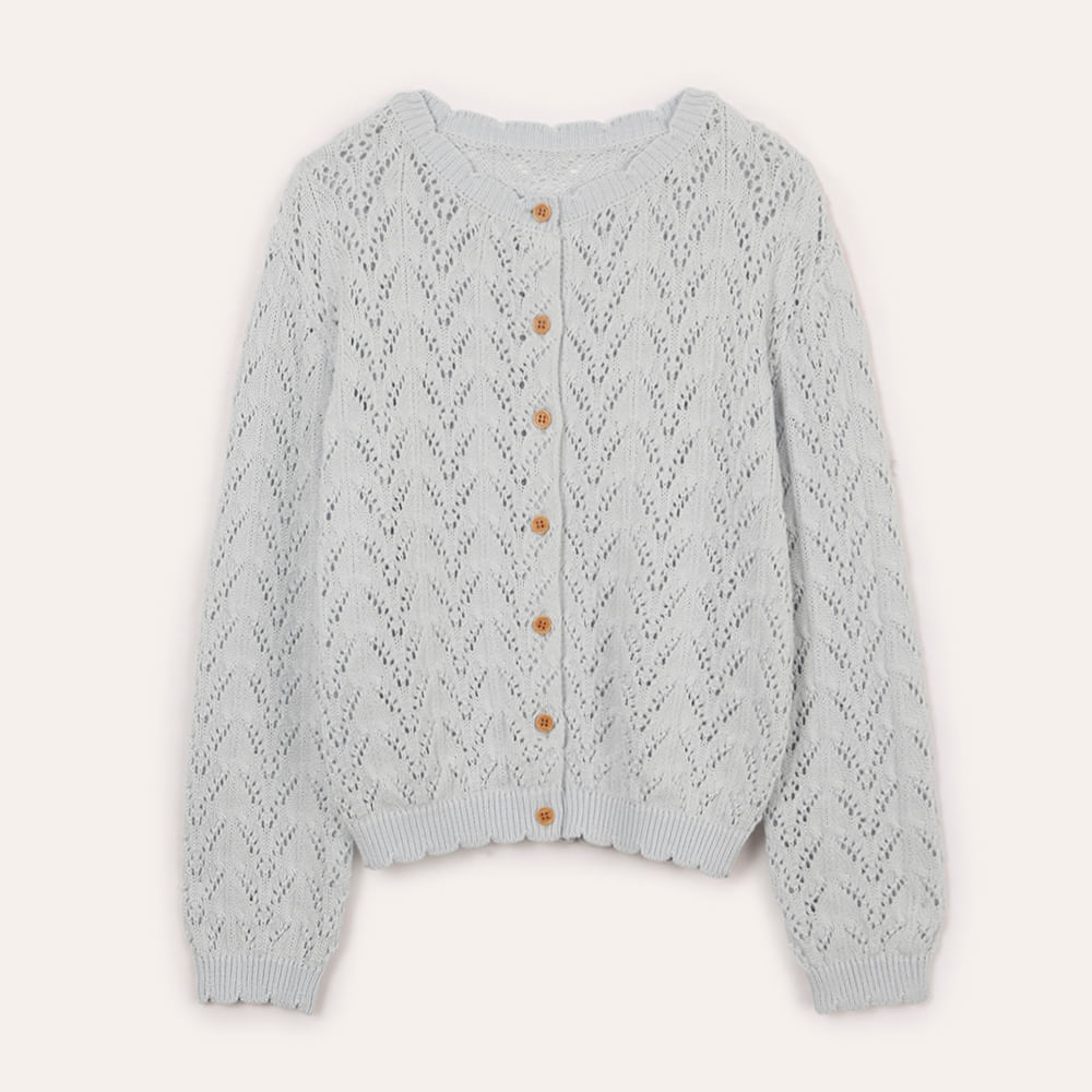 Cardigan infantil de tricot azul Cardigan infantil de tricot azul