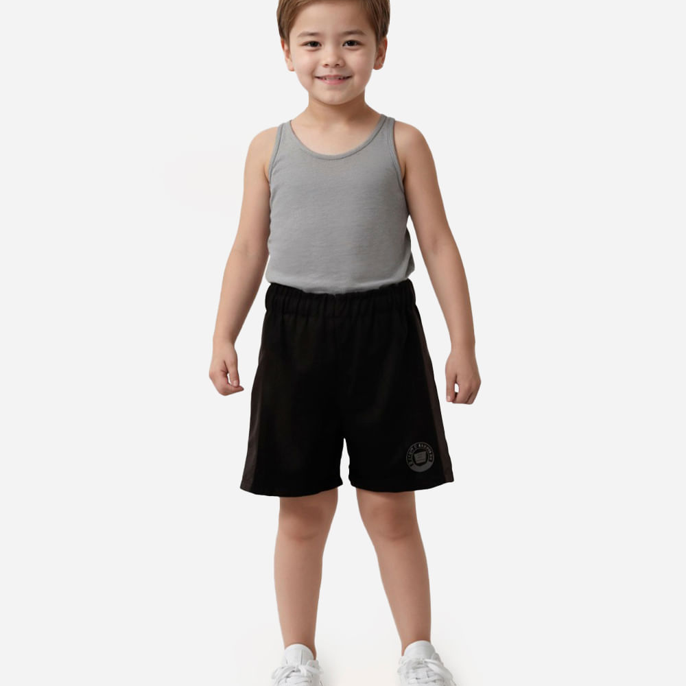 Bermuda esportiva infantil preta Bermuda esportiva infantil preta