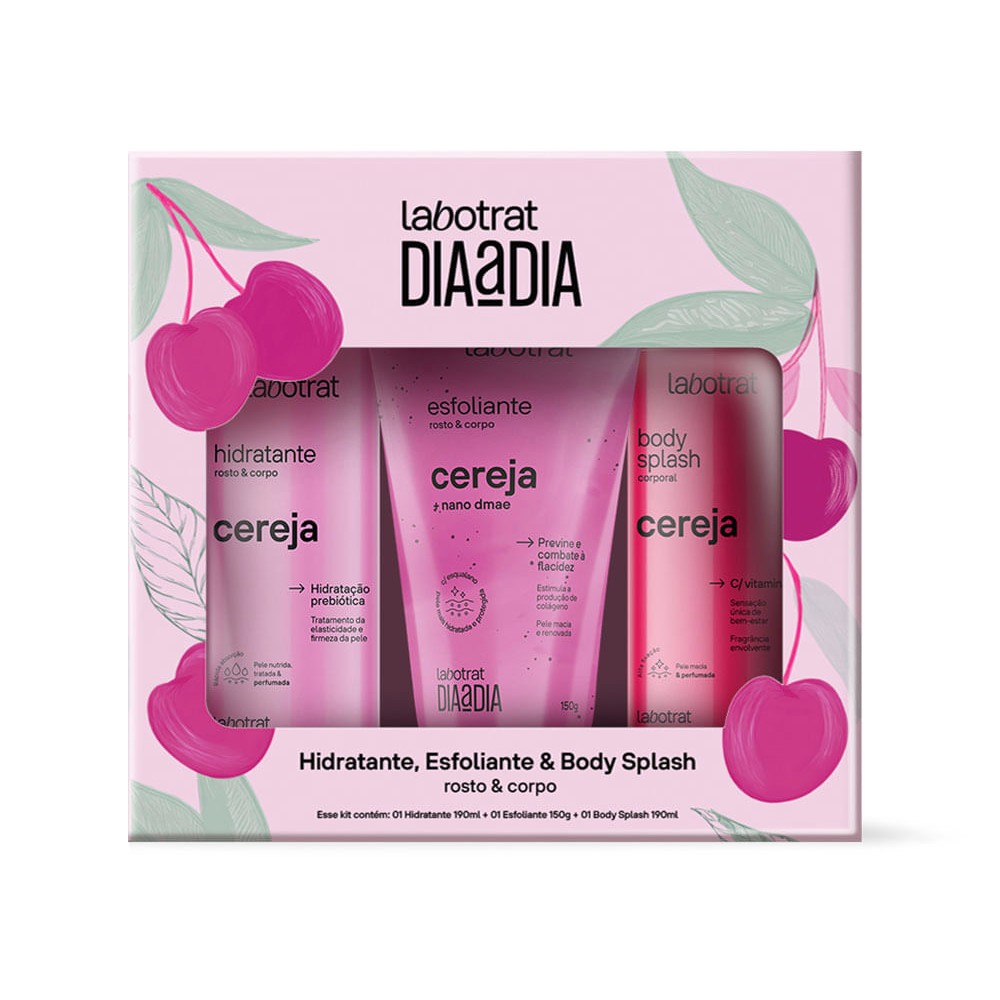 Kit labotrat cereja dia a dia - transparent