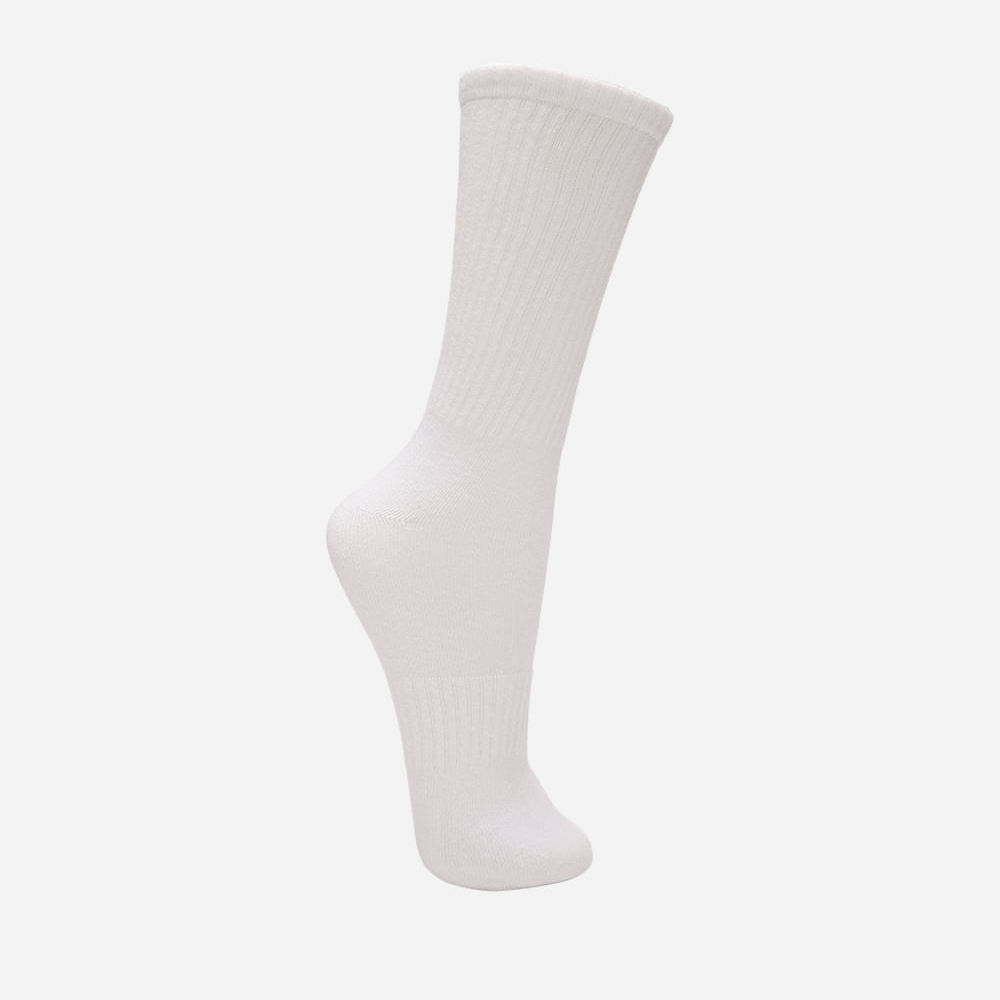 Meia cano longo canelada masculina branca Meia cano longo canelada masculina branca