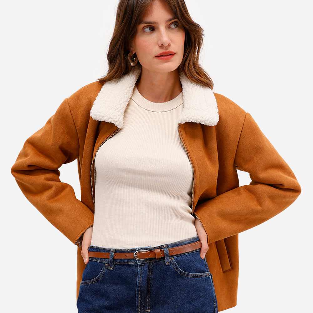 Minissaia feminina jeans com cinto azul Minissaia feminina jeans com cinto azul