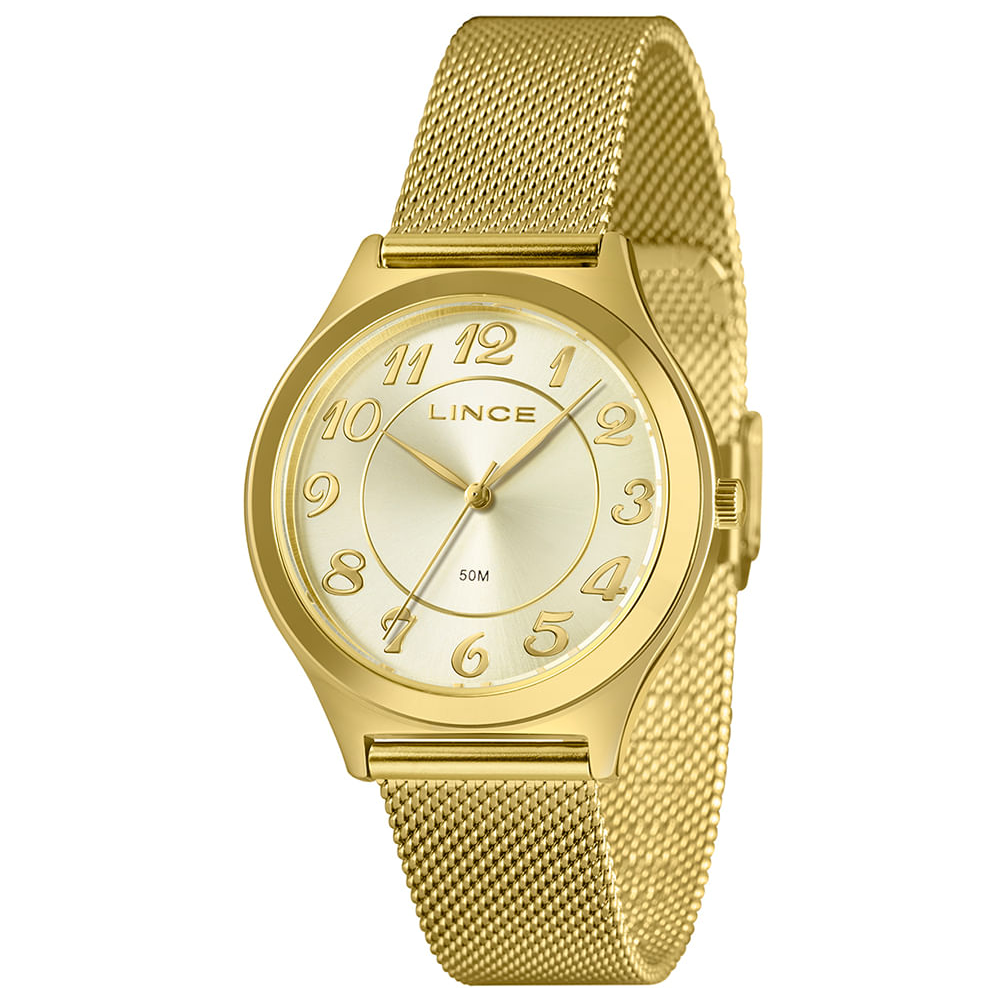 Kit relógio feminino lince lrgm030l38c2kxpj analógico dourado Kit relógio feminino lince lrgm030l38c2kxpj analógico dourado