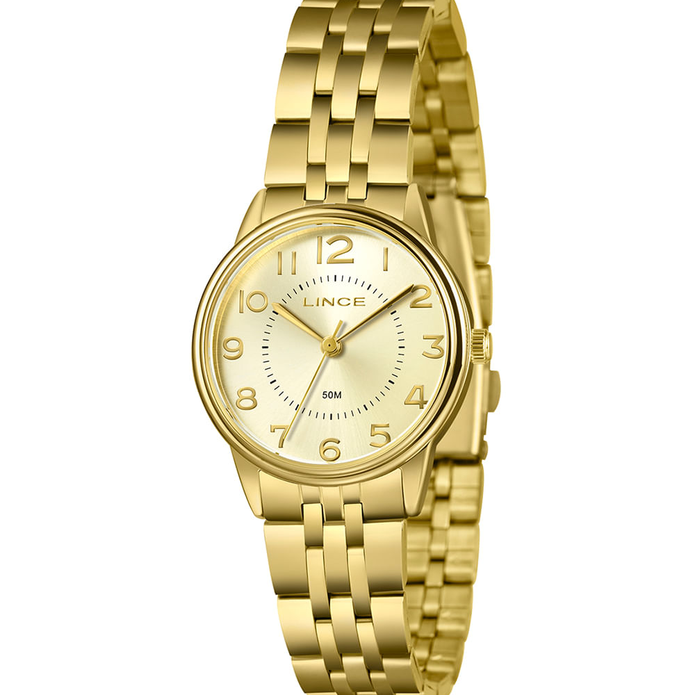 Kit relógio feminino lince lrgm027l32 c2kx pj analógico dourado Kit relógio feminino lince lrgm027l32 c2kx pj analógico dourado