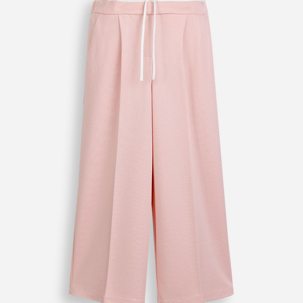 Calça de viscose infantil cós duplo rosa Calça de viscose infantil cós duplo rosa