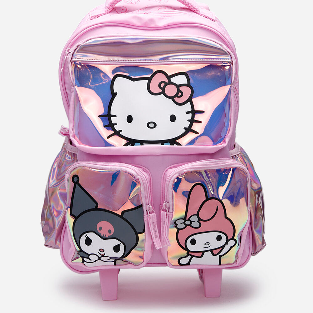 Mochila infantil de rodinha hello kitty rosa Mochila infantil de rodinha hello kitty rosa