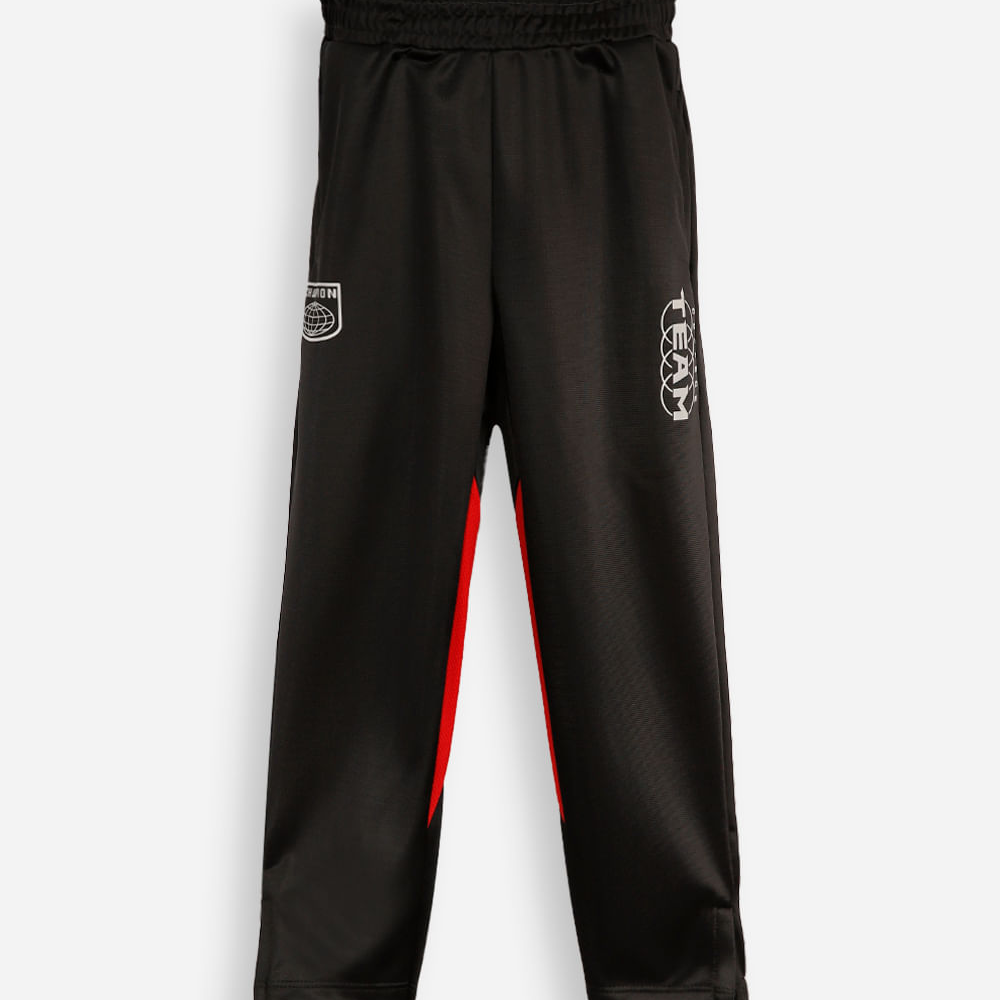 Calça esportiva infantil bicolor preta