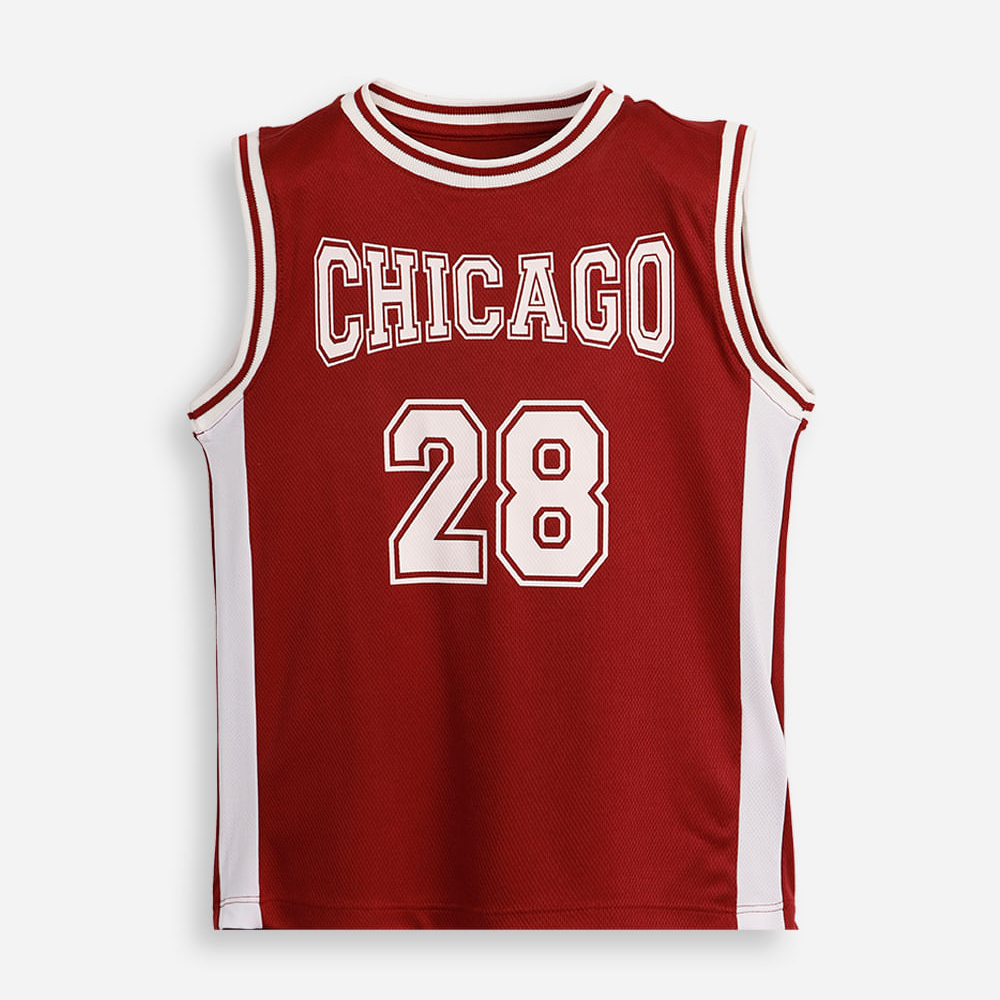 Regata basquete infantil chicago vermelha Regata basquete infantil chicago vermelha