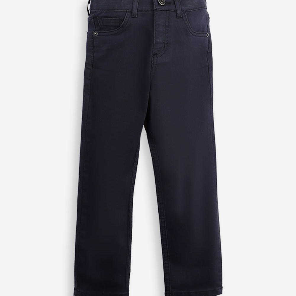 Calça skinny infantil de sarja azul Calça skinny infantil de sarja azul