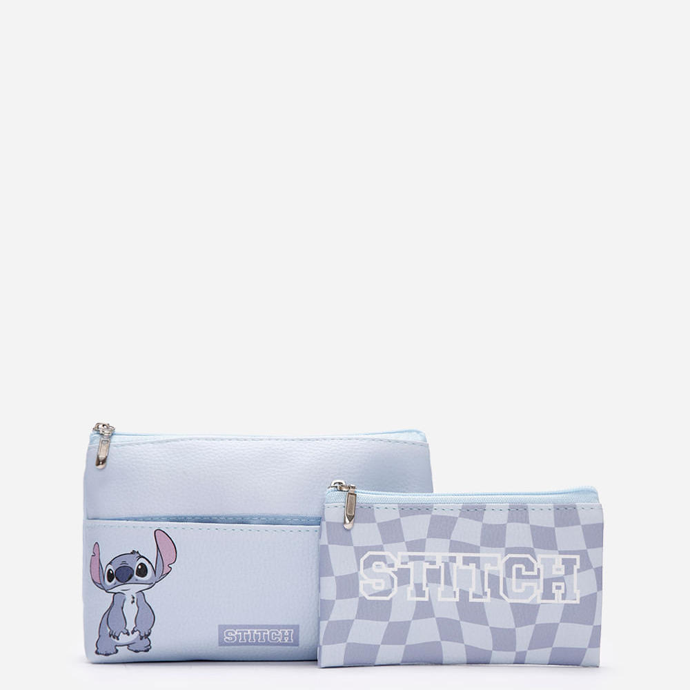 Kit 2 necessaires stitch azul Kit 2 necessaires stitch azul
