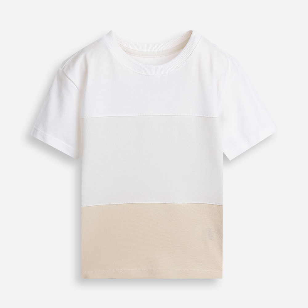 Camiseta infantil recorte piquet colorido