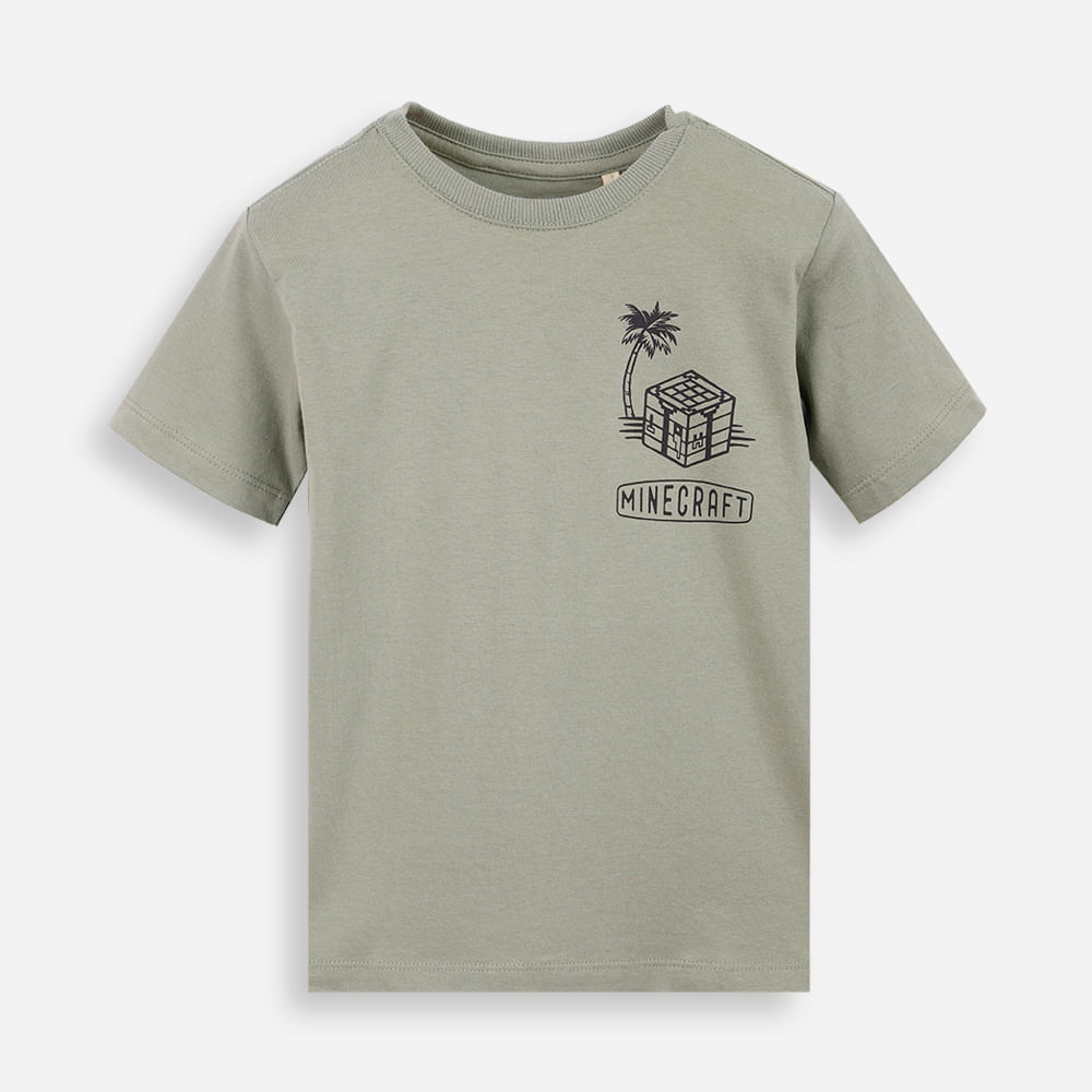 Camiseta infantil minecraft game verde Camiseta infantil minecraft game verde