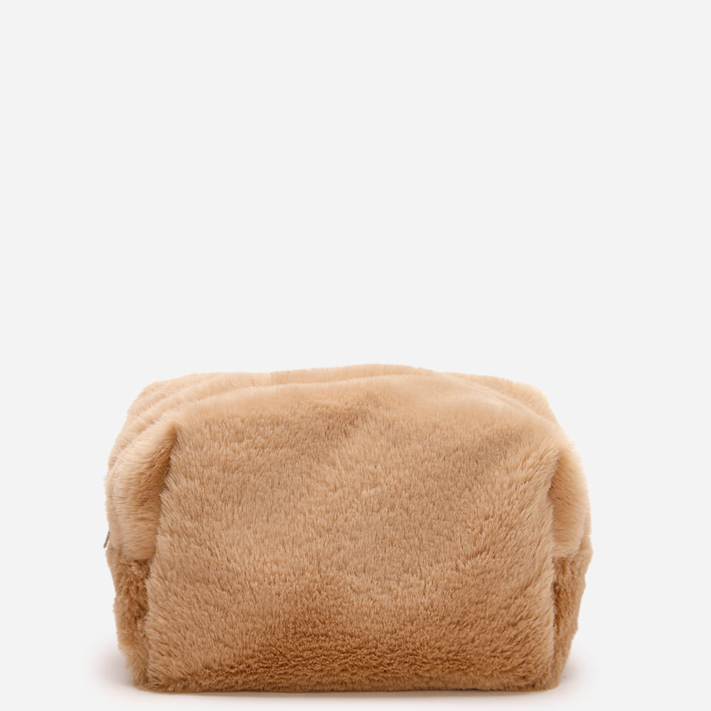 Necessaire tijolo peluciada - bege Necessaire tijolo peluciada - bege