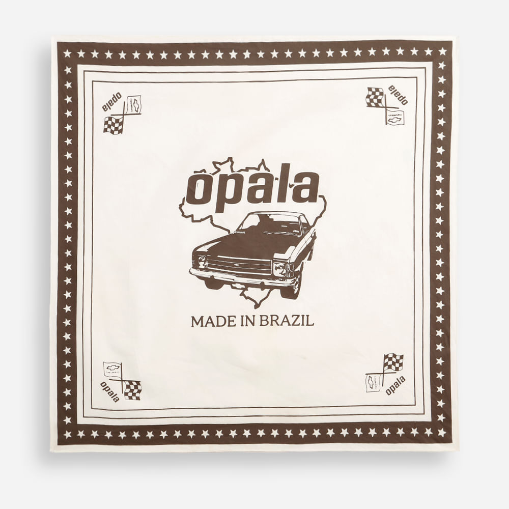 Lenço de algodão chevrolet opala off white Lenço de algodão chevrolet opala off white