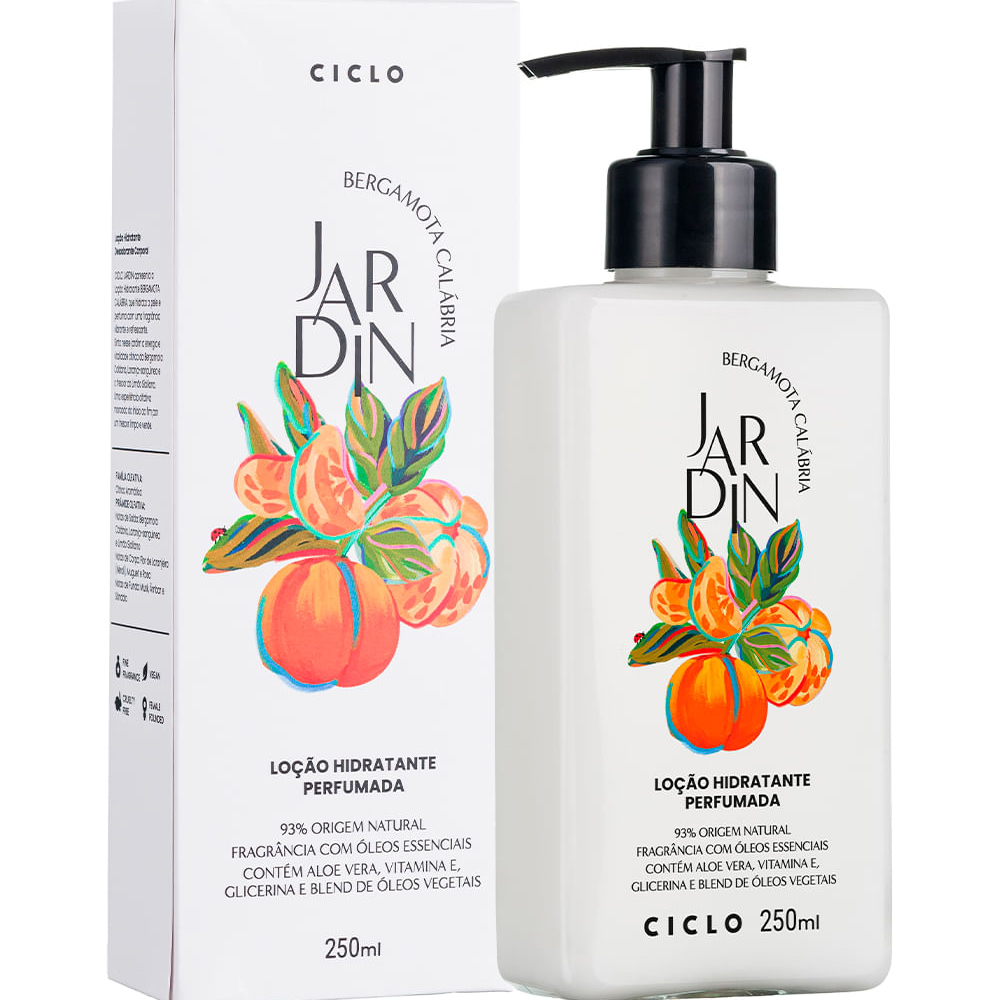 Loção hidratante jardin bergamota calabria 250ml Loção hidratante jardin bergamota calabria 250ml