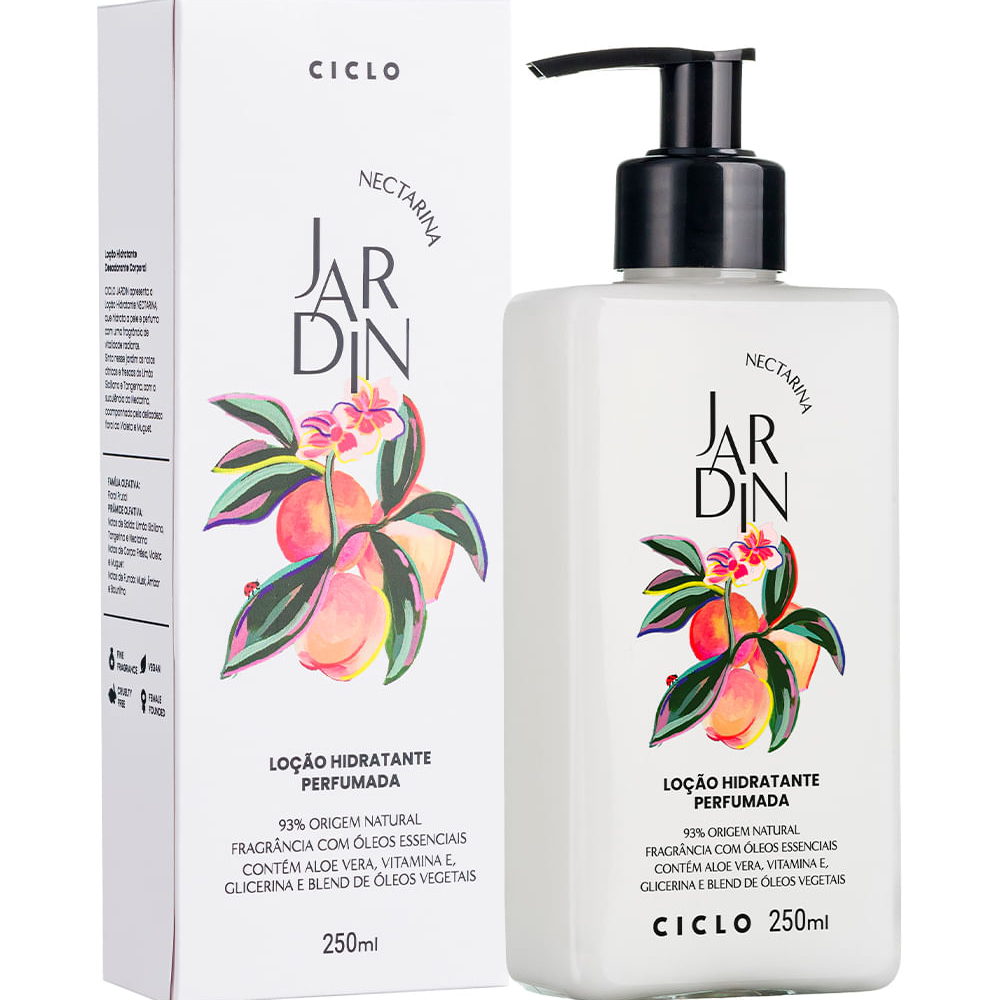 Loção hidratante jardin nectarina 250ml Loção hidratante jardin nectarina 250ml