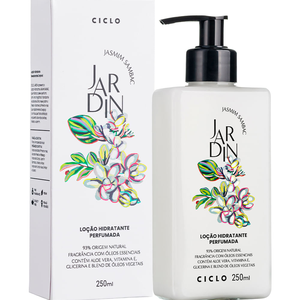 Loção hidratante jardin jasmim sambac 250ml Loção hidratante jardin jasmim sambac 250ml