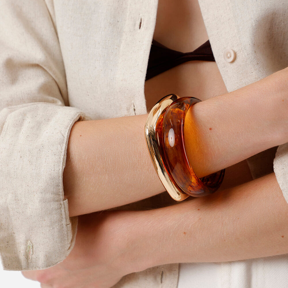 Kit de 2 braceletes bangles turtle dourado Kit de 2 braceletes bangles turtle dourado